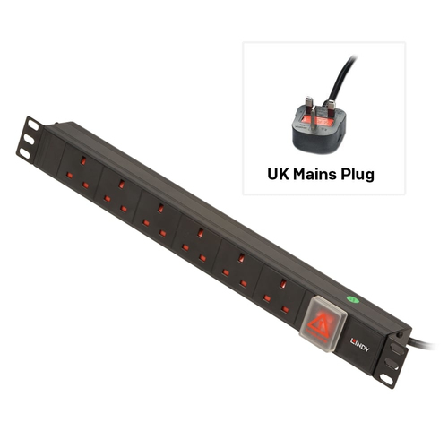 Lindy 1U 6 Way UK Sockets