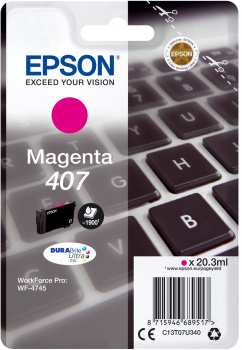 Epson 407L Keyboard DURABrite Ultra Single Magenta Ink