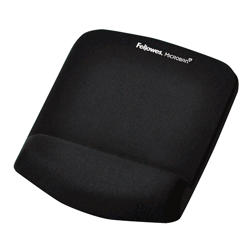 Fellowes Mouse Mat Wrist Support - PlushTouch Mouse Pad with Non Slip Rubber Base & Antibacterial Protection - Ergonomic Mouse Mat for Computer
