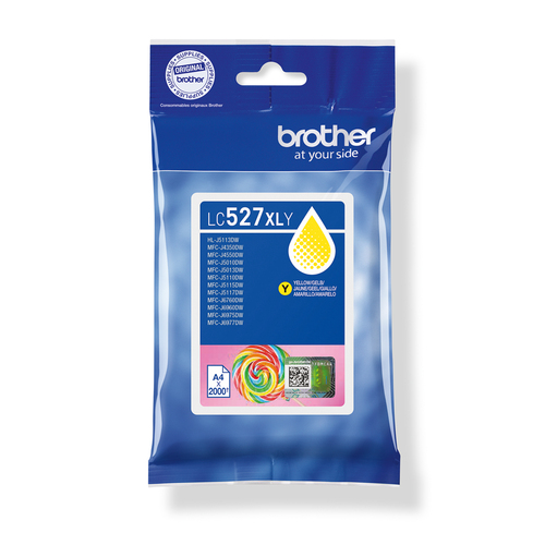 Brother Genuine LC527XLY High Yield Ink Cartridge - Yellow