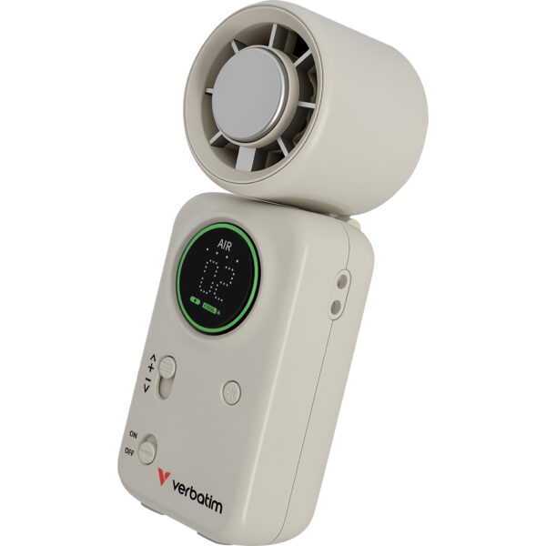 Verbatim Cool 'n' Go Ice Touch Mini Handheld Fan White / Silver