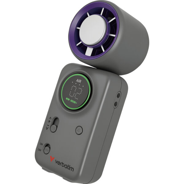 Verbatim Cool 'n' Go Ice Touch Mini Handheld Fan Purple / Grey