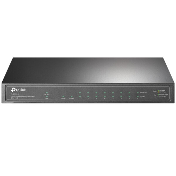 TP-Link TL-SG1210P 10-Port Metal Gigabit Desktop Switch with 8-Port PoE+ (63W)