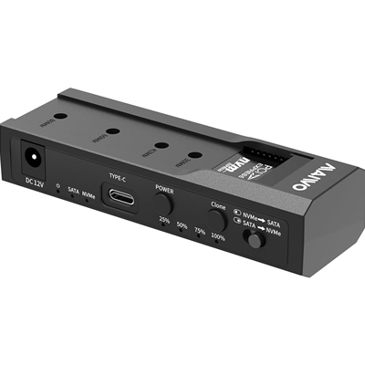 Maiwo USB Type-C, Dual Bay HDD/NVMe M2 SSD 10Gbps Clone Converter For 2.5" and 3.5" SATA, Clone SATA to NVMe Instantly