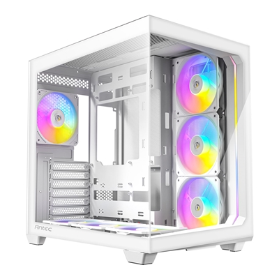Antec Constellation C5 Mid Tower Gaming Case, 1 x USB Type-C / 2 x USB 3.0, Tempered Glass Frotn and Side Window Panel, Dual Chamber Design, 6 x Pre-Installed Reverse Fans, ATX, Micro-ATX, ITX Compatible