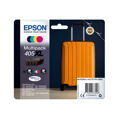 Epson 405XL Suitcase DURABrite Ultra Multipack 4-colours Ink