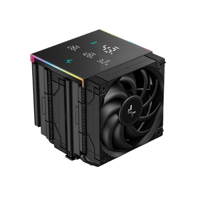 DeepCool AK620 Digital Pro CPU Air Cooler, Dual-Tower with Digital Display, 120mm FDB Fans, ARGB Lighting, 6 Copper Heatpipes, LGA1700/AM5 Compatible, High-Performance Quiet Cooling for Gaming PCs