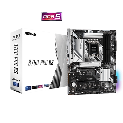 ASRock B760 PRO RS Intel 1700 Socket Motherboard, ATX, 4x DDR5 Slots, 3x M.2 Sockets, Fitted I/O Shield, 2.5GbE LAN, 1x DisplayPort / 1x HDMI Port