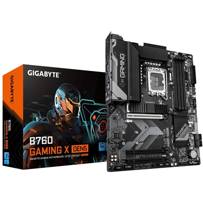 Gigabyte B760 GAMING X GEN5 Intel 1700 Socket Motherboard, ATX, 4x DDR5 Slots, 3x M.2 Sockets, 2.5GbE LAN, 1x HDMI Port / 1x DisplayPort
