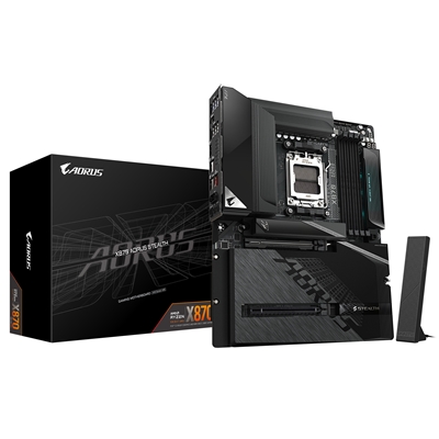 Gigabyte X870 AORUS STEALTH AMD AM5 Socket Motherboard, ATX, 4x DDR5 Slots, 4x M.2 Sockets, 5GbE LAN, Wi-Fi 7, 1x HDMI Port / 2x USB-C (USB4)