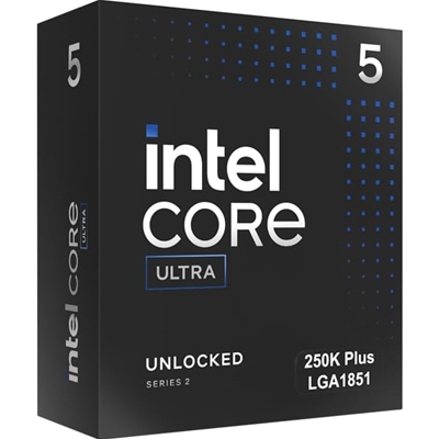 Intel Core Ultra 5 processor 250K Plus, 18 Cores, 18 Threads, 3.3GHz up to 5.3GHz, LGA 1851 Socket ,30MB Cache, 125W, Maximum Turbo Power 159W, Intel Graphics, No Cooler