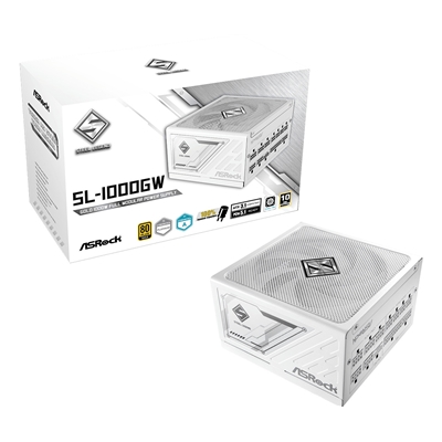 ASRock Steel Legend SL-1000G 1000W ATX Power Supply Unit, 80 Plus Gold Certified, 120mm Silent Cooling Fan, High Efficiency PSU
