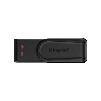 Kingston DataTraveler Exodia S DTXS/64GB USB Flash Drive, 64GB, USB 3.2, Black, Swivel Cap Design