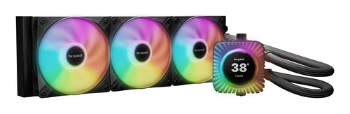 be quiet! Light Loop IO LCD 360mm Black AIO CPU Liquid Cooler, IPS Display, ARGB, 3x Light Wings LX 120mm PWM Fans and IO Controller